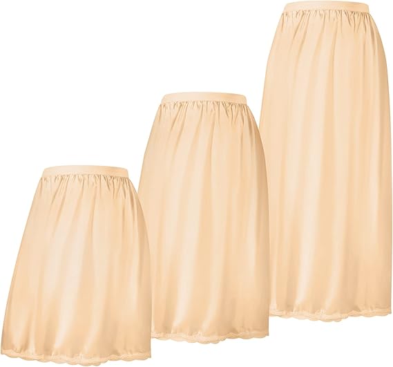Amazon.com: 3 Pieces Half Slips for Women 3 Kinds of Length 19, 27, 35 Inch Slip Under Dress
