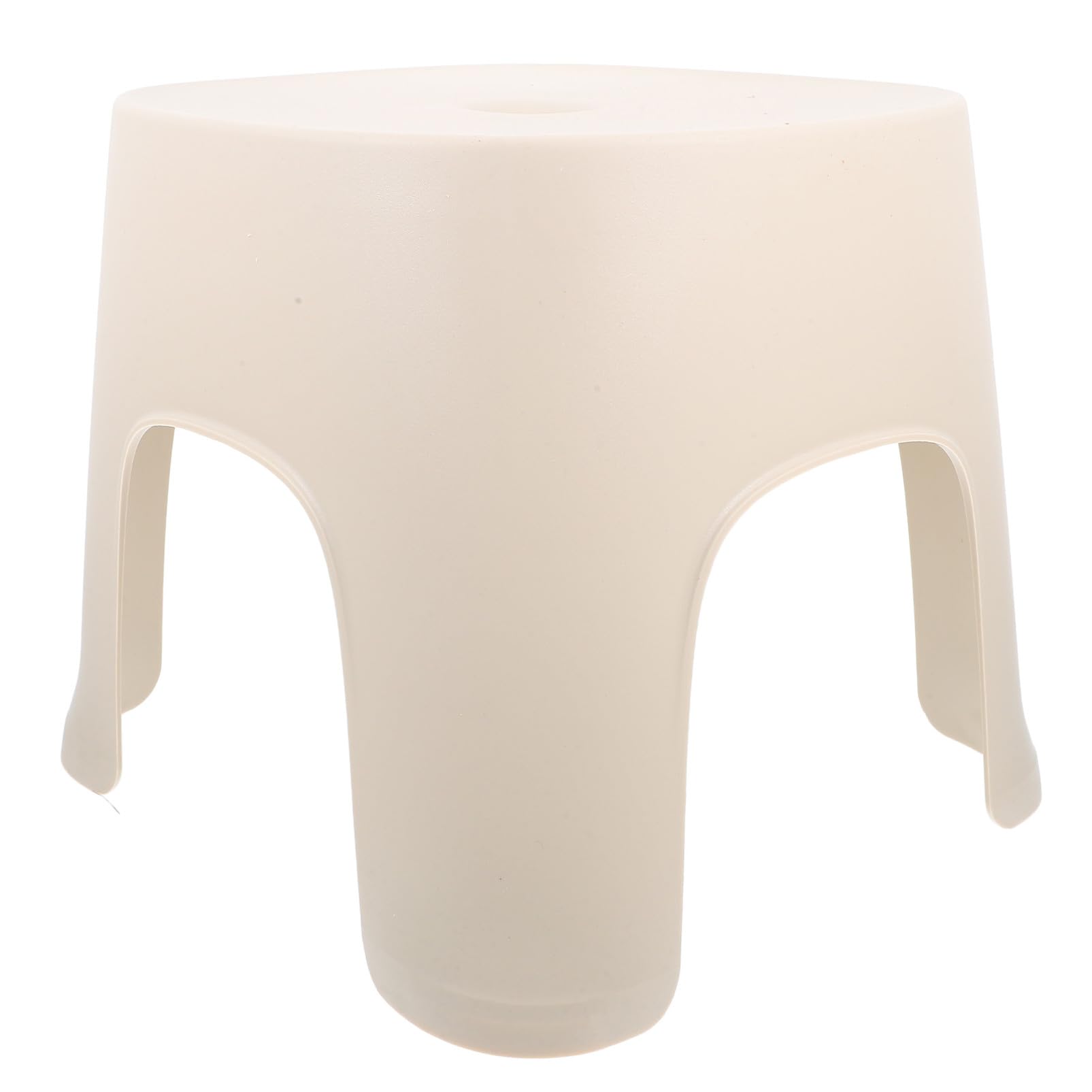 Rutschfester Tritthocker aus Kunststoff, Beige, PVC für Kinder | Badezimmer und Zuhause, Stabile Ausführung, Leicht zu Tragen, Niedliches Design