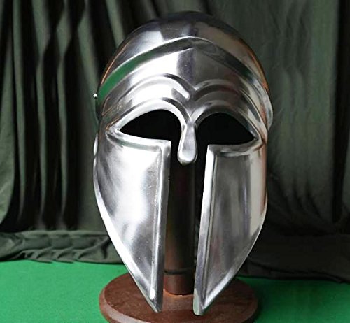 NauticalMart Medieval Italo Corinthian Helmet Silver -One Size