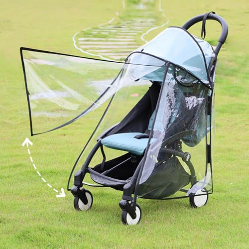 Housse de protection pour poussettes transparente et imperméable pour bébé - 4