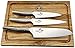 Kai Seki Magoroku Shoso set professionale | Coltello interamente in acciaio | Santoku + 2 coltelli multiuso + tagliere in rovere 30x22 cm prezzo al dettaglio: 199, - €