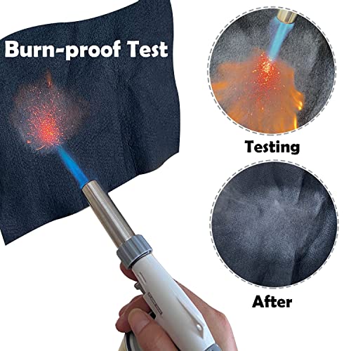 Welding Blanket Fireproof Tarp Heat Resistant Material Up To 1800°F Flame Retardant Fabric Carbon Felt For Grill Stove Pit Soldering Welders Plumbers (1, 12X27 Inches) #TOP1