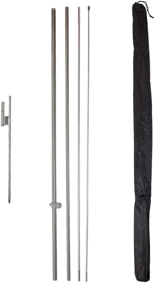 Vispronet Basic Large Feather Flag Pole Set – Swooper Flag Pole Set Includes (4) Poles, (1) Ground Stake, and (1) Carrying Bag - Fits 2.6ft x 11.2ft Feather Flags (No Flag Included)