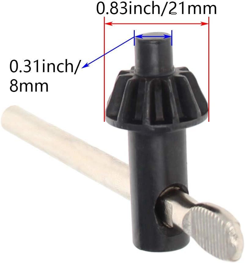 Utoolmart Drill Chuck Key, 21mm Outer Diameter of Gear Replacement Drill, 8mm Salient Point Spanner Chuck Key, 1Pc