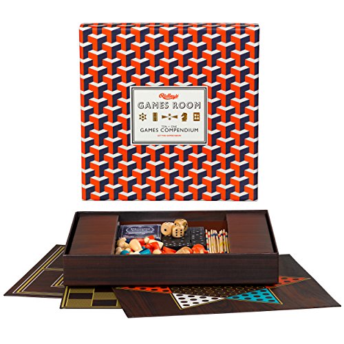 Ridley’s 10-in-1 Classic Games Set – Includes Backgammon, Chess, Dominos, Checkers, Snakes and Ladders, Ludo, Pick Up Sticks, Playing Cards and More – Ideal for Parties and Family Game Night