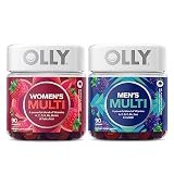 OLLY Women’s Perfect Multi and Men’s Perfect Multi Starter Pack Bundle, Vitamins A, D, C, E, Gummy Multivitamins, 90 Day Supply