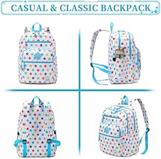 VASCHY School Backpack for Women, Unisex Bookbag Schoolbag Casual Daypack for High School/College/Teens/Travel/Work