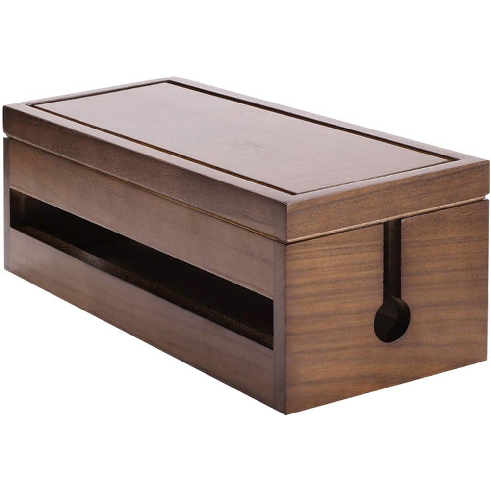 Caja De Gestión De Cables De Madera, Organizador De Cables, Caja De Almacenamiento De Cables, Funda Oculta, Cubierta Protectora De Almacenamiento para Cargador para Hogar Y Oficina