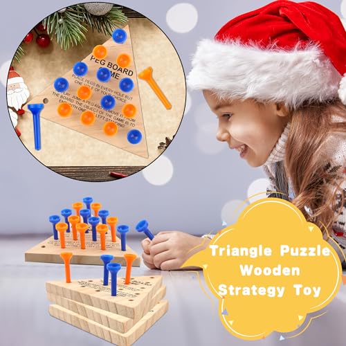 30 packs juego de tablero triangular de madera miniatura 5