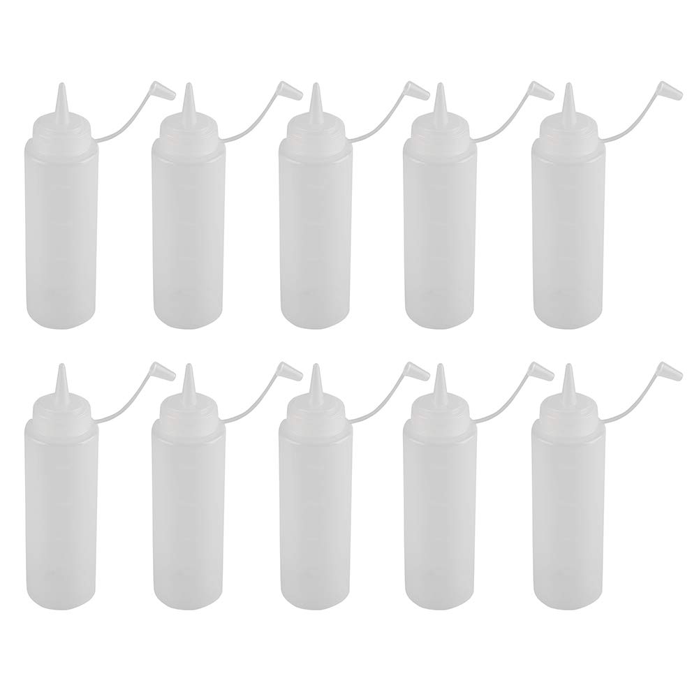 Botellas exprimibles para salsas de 240 ml dispensadores portátiles de plástico para cocina