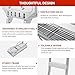Outopee Stainless Steel BBQ Charcoal Grill, 28x 13 x 27" Portable & Foldable Barbecue Grill, Outdoor Patio Garden Heating Smoker for Cooking Camping Hiking Picnic Garden Beach Party
