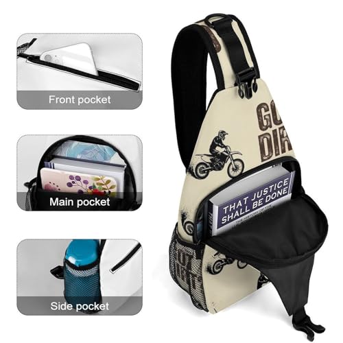 Breathable Mesh Shoulder Pack Got Dirt Bike Motorcross Racing Print Gym Fitness, Moisture-Wicking Crossbody Sling Yoga Running Workouts4