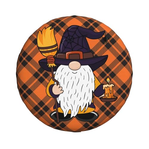 Image of Halloween Spare Tire Cover Halloween Gnome Tire Cover Universal Wheel Protectors Wheel Covers for Rv Camper Travel Trailer SUV Truck 14 Inch