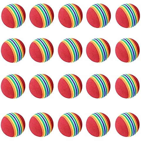 LIKOSO 20Pcs Practice Golf Balls Soft Foam Golf Ball Sponge Golf Training Ball(Red) Cover