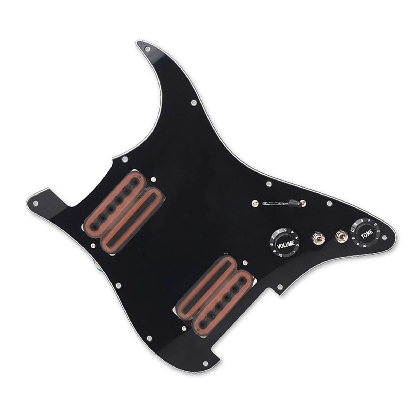 HH Split Gitara Elektryczna Wyjście Śrubowe Z Łbem Sześciokątnym 7.5 K/15 K Wstępnie Załadowane Z Dwiema Podwójnymi Cewkami Pickguard(Bk w T)
