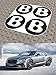 Adesivi Distintivi Emblemi 80 mm 4 pz Set per Bentley Continental GT Flying SPUR Compatibile con Cerchi Tappi Centrico Copricerchi Centric Mozzo Ruota