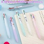 12 Pieces Multicolor Ballpoint Pen 0.5 mm 4-in-1 Colored Nurse Pens Fine Point Retractable Ballpoint Pen for Office School Supplies Nurses Students Kids Gift