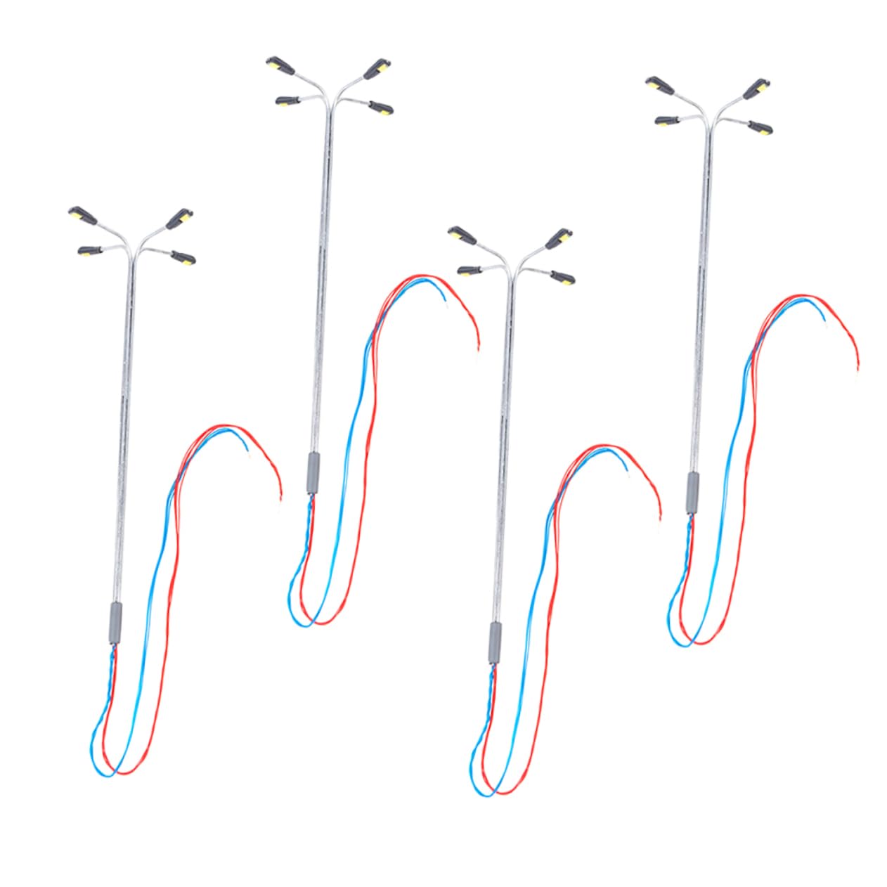 Uonlytech 4pcs Led Miniature Street Lamps Decorative Lamp Model for Sand Table and Room Decor Chic Design for Miniature House and Toy House Safe and Materials