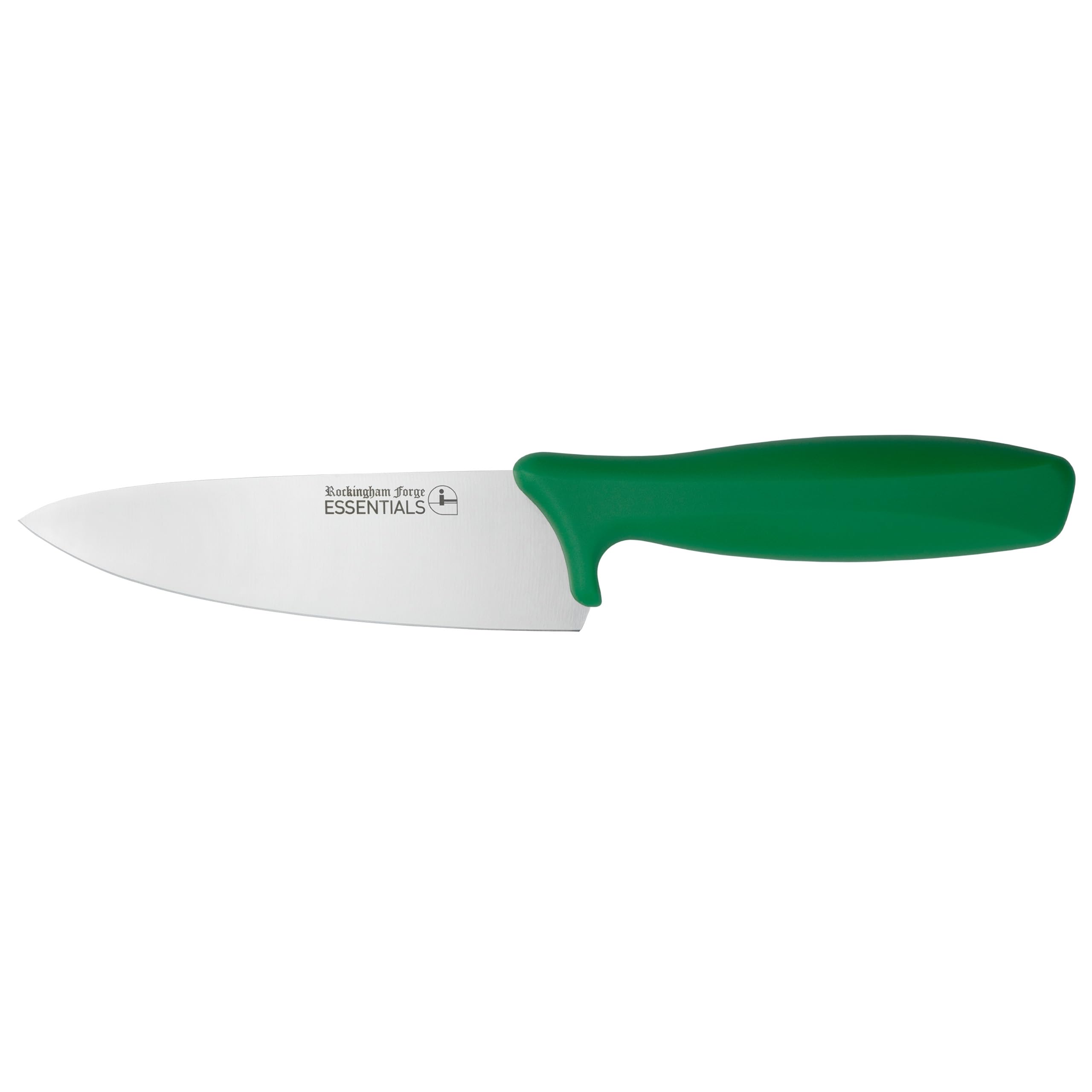 Rockingham Forge Essentials Green Handle Chef’s Knife 15cm for Salad & Fruit - Coloured Knives for Food Hygiene, Allergen and Intolerance - Colour Coded Stainless Steel Kitchen Knives