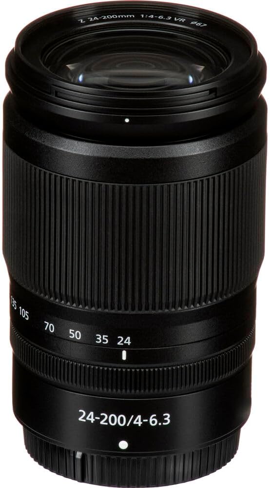 Nikon NIKKOR Z 24-200mm f/4-6.3 VR Telephoto Zoom Lens Z Cameras (20092) + 64GB Memory Card + Filter Kit + Backpack + Card Reader + Corel Photo Software + Flex Tripod + More