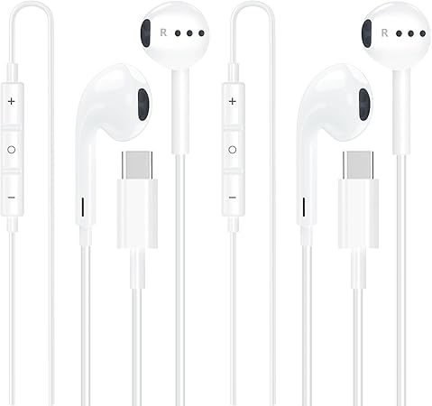 esbeecables USB C Wired Headphones - Ideal Earbuds for Busy Parents