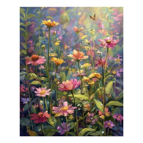 Peinture diamant papillons et rosée pour décorer votre salon avec art
