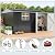 AirWire 12x10 FT Outdoor Metal Storage Shed with Window, Heavy-Duty Galvanized Steel Tool Shed with Lockable Doors, Waterproof Garden Shed for Backyard, Patio, Lawn, Black