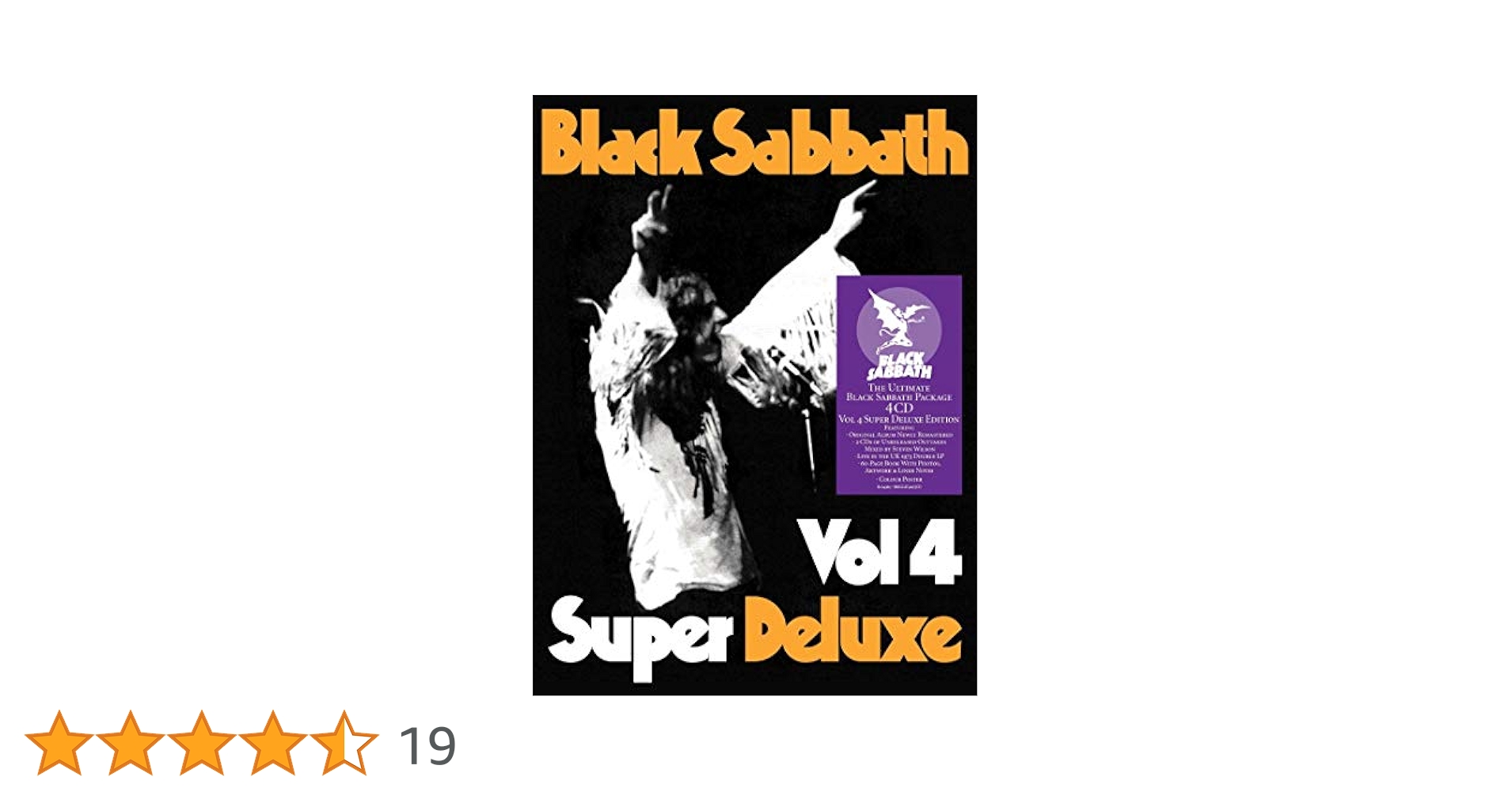 洋楽 The Big 4 : Super Deluxe Box [5CD+2DVD] BLACK SABBATH - Vol. 4 - Super Deluxe 5LP Boxset - Amazon