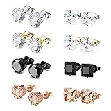 Ohrstecker männer gold schwarz ohrringe herren silber Bestes Geschenk für Geburtstag, Jahrestag, Feiertage, Weihnachten, Valentinstag und andere Gelegenheiten.