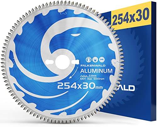 FALKENWALD® - Lama per sega circolare 254 x 30 mm, ideale per alluminio, compatibile con Bosch GTS 10 XC e Bosch PTS10