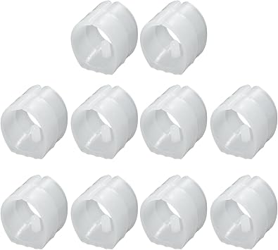 10Pcs White Plastic U-Shape Caps, 25mm Dia. Chair Tubing Pipe Foot Cap Floor Glides Cover Tips for Furniture Leg