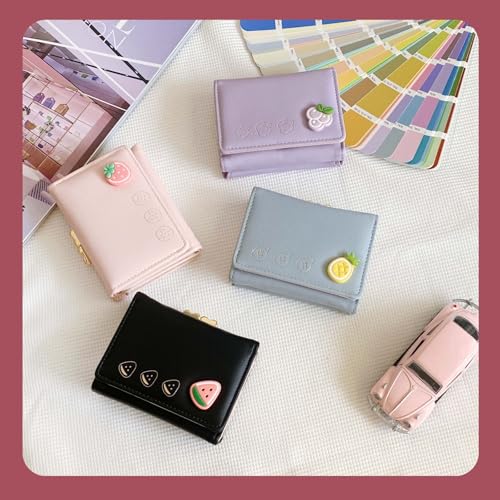 Cute Wallet Girls Small Wallets For Women Little purse Aesthetic Coin Pocket For Ladies (Pink) 6