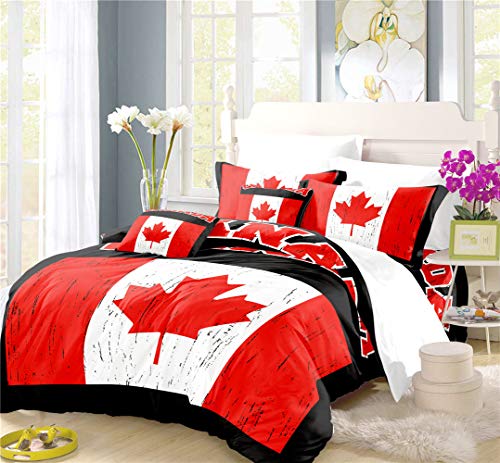 REALIN Maple Leaf Duvet Cover Set Canada Bedding 2/3/4PCS