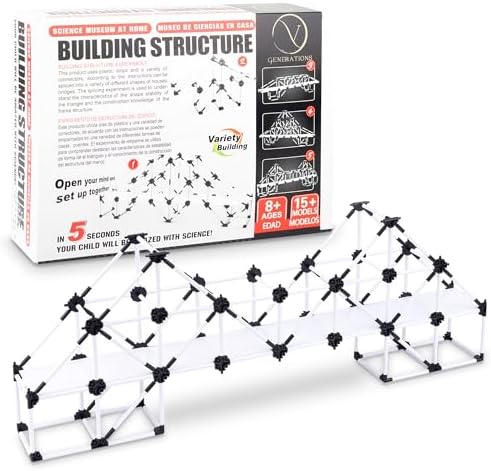 Bridges & Buildings STEM Kit - 250-Pcs Learning STEM Kit - Struct...