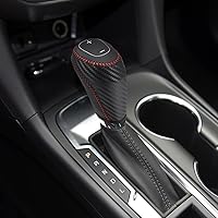 Vista 5 de Funda protectora de piel auténtica automática para palanca de cambios para Chevrolet Equinox Malibu Chevy Accesorios (rojo)