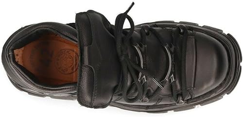 Miniatura 8 de New Rock 106N Tower - Botas de tobillo para hombre, 100 % piel, estilo gótico, estilo punk, a la moda