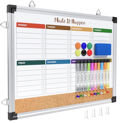 Reversible Dry Erase and Cork Board Combo 17x13