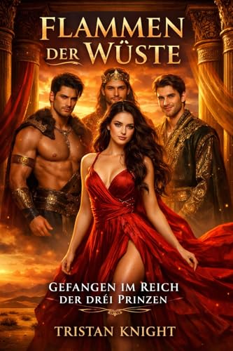 Flammen der Wüste: Gefangen im Reich der drei Prinzen: Eine antike Liebesgeschichte | erotischer Reverse-Harem-Romanze Fantasy Roman (German Edition)