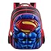 Mochila Infantil Yuan Ou Niño Superman Batman Spider-Man Capitán América Children's Kindergarten Schoolbag 36 * 30 * 15cm Red Superman M