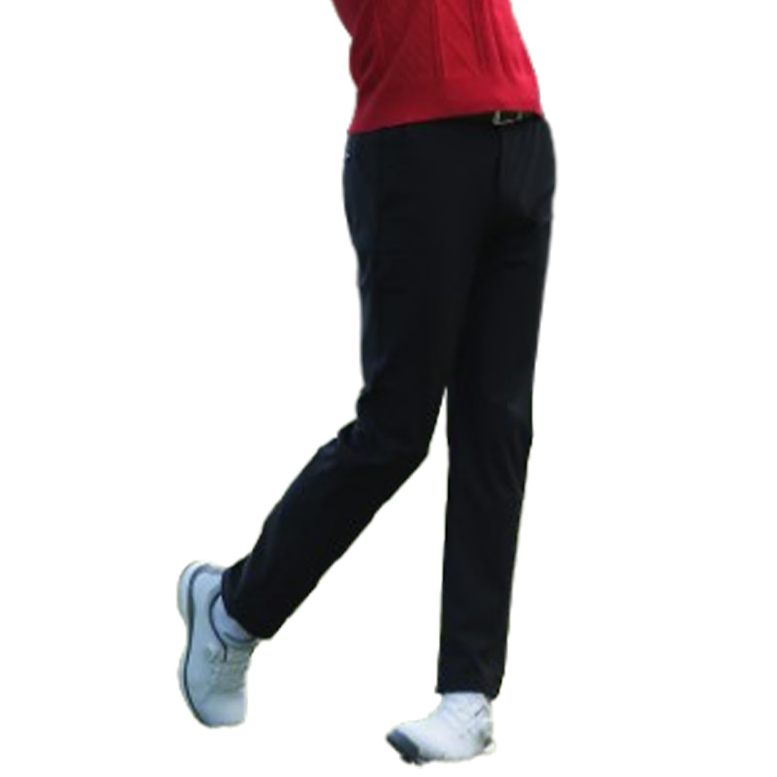 FGRID Męskie spodnie golfowe Slim-Fit Stretch, letnie lekkie spodnie dresowe, spodnie podróżne, szybkoschnące spodnie robocze do gry w golfa,Black,M