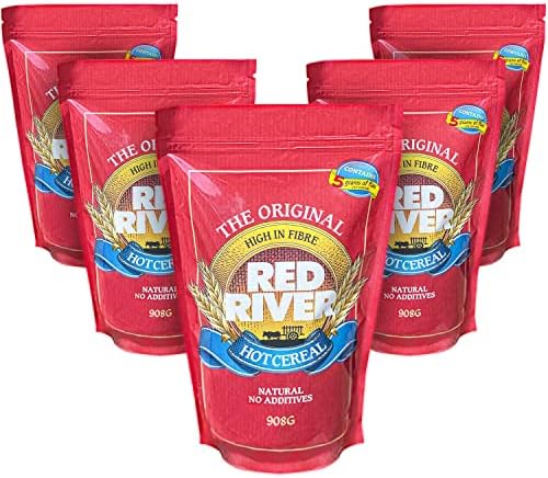 Red River Cereal - Cracked Wheat Hot Cereal (2lbs / 5-Pack) Made in Canada at Arva Flour Mills - All Natural, No-Additives