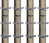 Rhino Treestands 31' Climbing Sticks with Fold Out Tread Steps for Easy Climbing (4-Pack), Grey