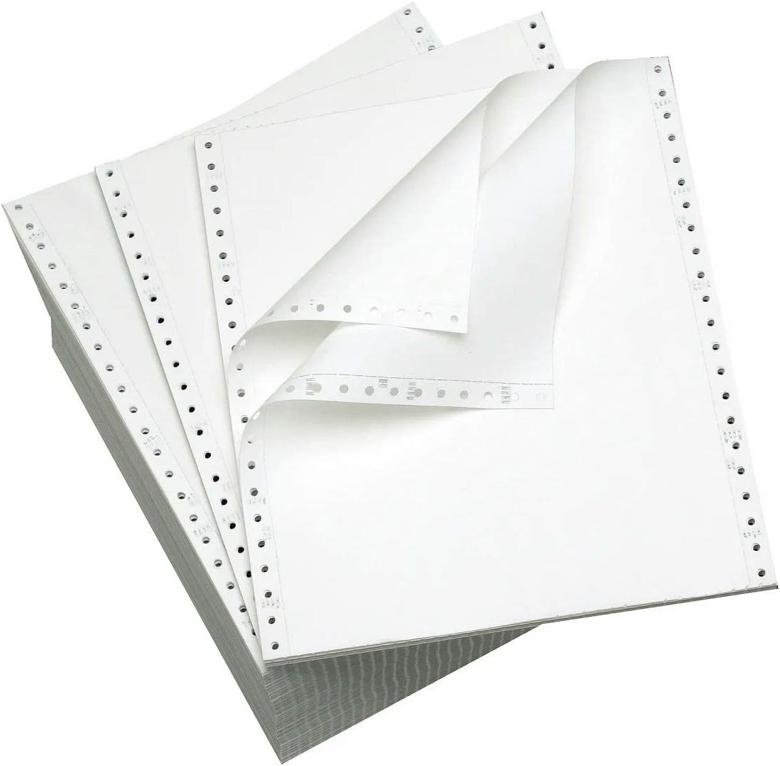 Office Depot® Brand Computer Paper, 2-Part, Standard Perforation, Carbonless, 9-1/2" x 11", 15 Lb, White, Carton Of 1400 Forms Item # 880219