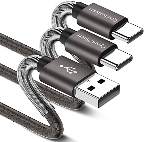 Image of USB Type C Cable 6ft, USB A 2.0 to USB-C 2 Pack Fast Charger Extra Long Durable TPE Cord Compatible with Samsung Galaxy S10 S9 S8 Plus Note 9 8,A10 /A20 /A51-Grey