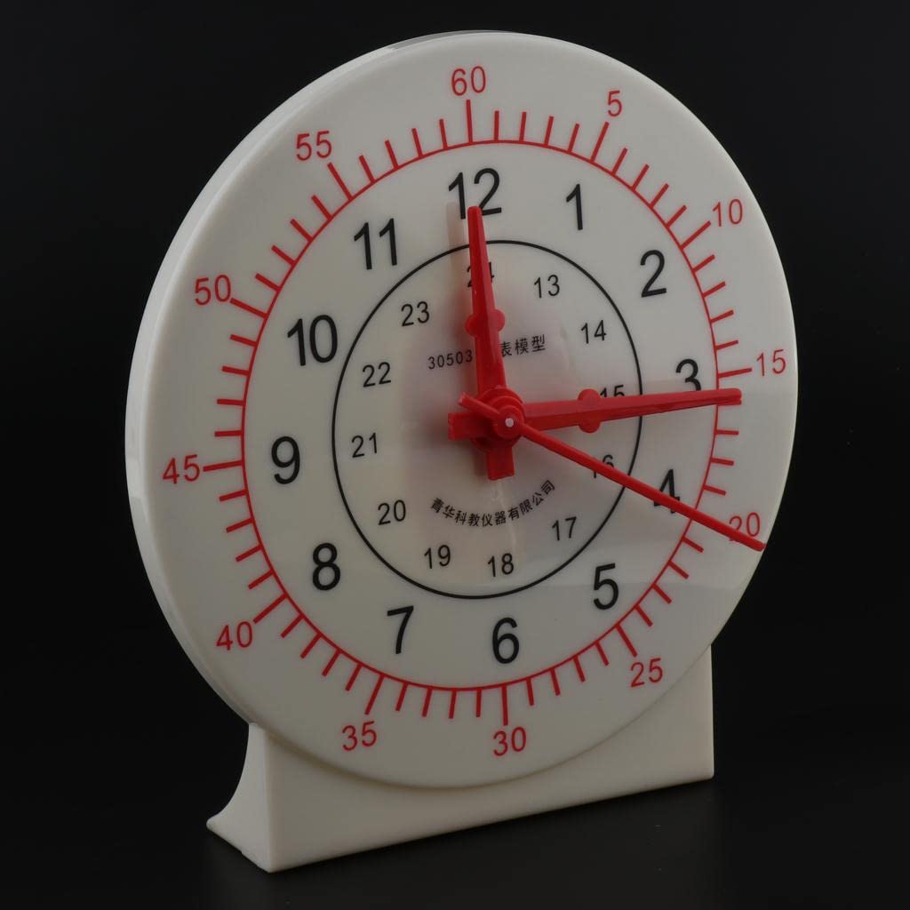 HTC18 Educational Graduated Teaching Clock Demonstration Learning Time with Linkage Clock Hand for Baby Children