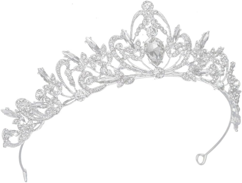 Vintage Crystal and Alloy Bridal Tiara Crown for Women, Portable and Fade-resistant Wedding Hair Accessory, for Engagements and Special Occasions