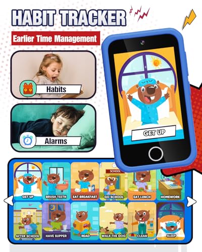 image for Lizzbey Kids Smart Phone, Spider Toys Phone for Boys 3 4 5 6 7 8 Years