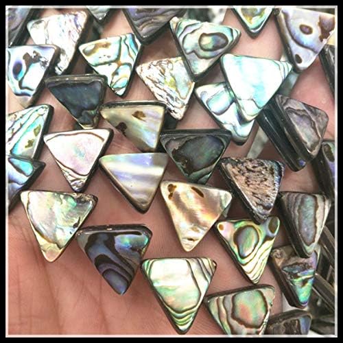 26pcs Abalone Shell Beads Saltwater Shell Triangle Shape Size 16mm Loose Beads Accessories Jewelry Beads