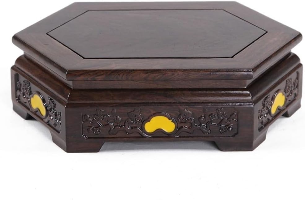 花瓶 TEESONG 盆栽 台座 無垢材 六角 ティーポット ベース 花瓶