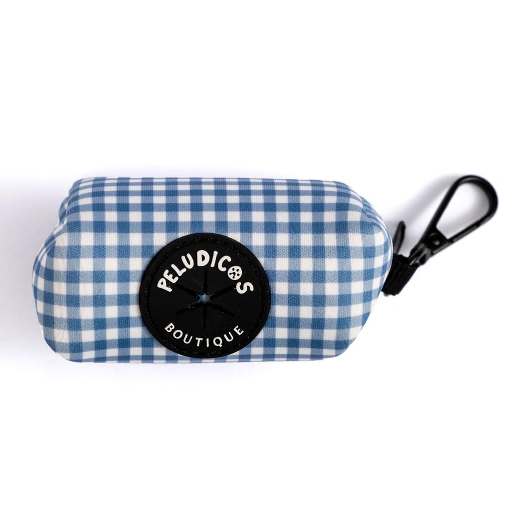 Pack Collar,Correa y Portabolsas Vaquero para Perro Ajustables de Neopreno – Diseño Vichy, Cómodos y Resistentes – 4 Tallas